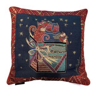 Laurel Burch cat accent pillow